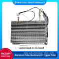 No frost fin evaporator with copper tail